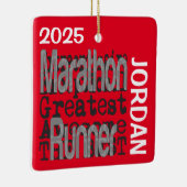 Marathon Runner Extraordinaire CUSTOM Keramisch Ornament (Rechts)