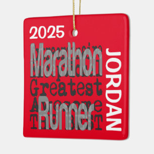 Marathon Runner Extraordinaire CUSTOM Keramisch Ornament