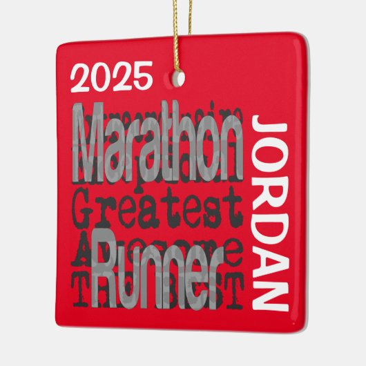 Marathon Runner Extraordinaire CUSTOM Keramisch Ornament (Links)