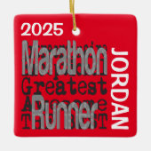 Marathon Runner Extraordinaire CUSTOM Keramisch Ornament (Voorkant)