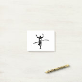 Marathon Runner Finishing Race Silhouette Post-it® Notes (Op bureau)