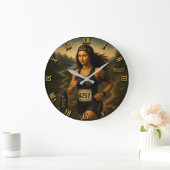 Marathon Runner Funny Mona Lisa Grote Klok (Huis)