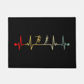 Marathon Runner Heartbeat Retro  Deurmat (Voorkant)