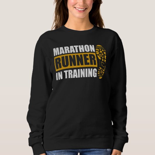 Marathon Runner in training Quote voor een Maratho Trui (Voorkant)