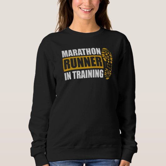 Marathon Runner in training Quote voor een Maratho Trui (Voorkant)