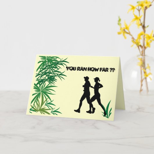 Marathon Runner Kaart (Gele Bloem)