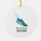 Marathon Runner Keramisch Ornament (Voorkant)