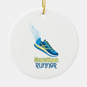 Marathon Runner Keramisch Ornament