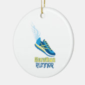Marathon Runner Keramisch Ornament (Links)