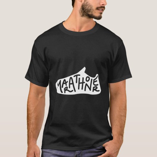 Marathon Runner Marathonloopschoen T-shirt (Voorkant)