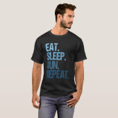 Marathon Runner Marathonloper Running Eat Sleep Ru T-shirt (Voorkant volledig)