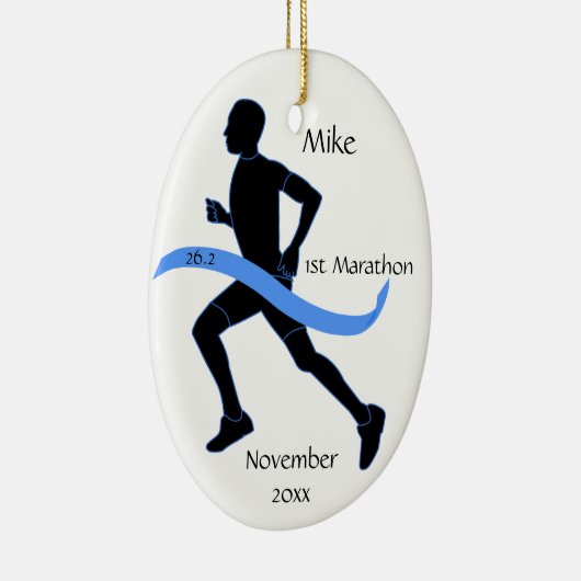 Marathon Runner Ornament - Man (Rechts)