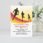 Marathon Runner Party Invitation Kaart (Staand voorkant)