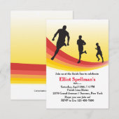 Marathon Runner Party Invitation Kaart (Voorkant / Achterkant)
