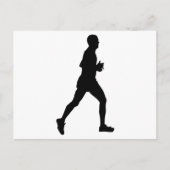 Marathon Runner Silhouet Briefkaart (Voorkant)