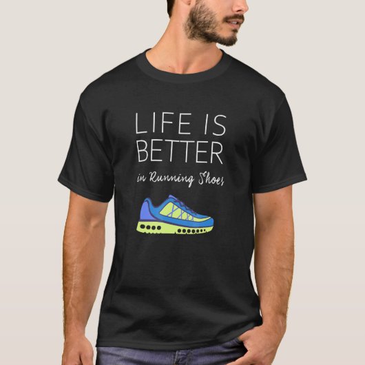 Marathon runner T-shirt - Het leven in Ru is beter (Voorkant)