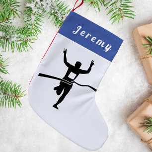 Marathon Runner Track Field Cross Land Kleine Kerstsok