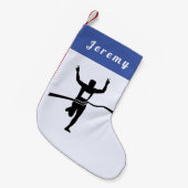 Marathon Runner Track Field Cross Land Kleine Kerstsok (Voorkant (Hangend))