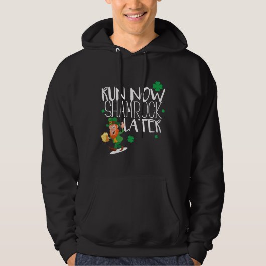 Marathon Running St Patricks Dag Grappige Race 5k  Hoodie (Voorkant)