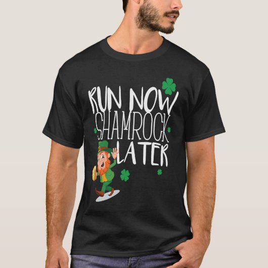 Marathon Running St Patricks Day Race 5k Runner T-shirt (Voorkant)