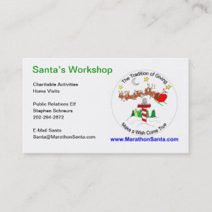 Marathon Santa Visitekaartjes