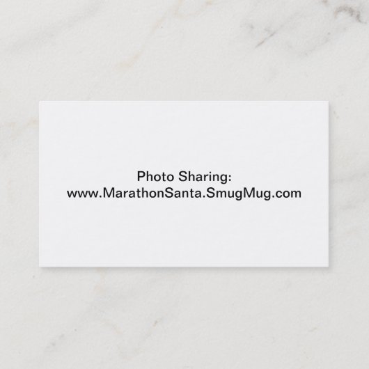 Marathon Santa Visitekaartjes (Achterkant)