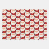 Marathon Santas Funny Active Sport Bold Kerstmis Inpakpapier Vel (Voorkant 3)