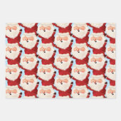 Marathon Santas Funny Active Sport Bold Kerstmis Inpakpapier Vel (Voorkant)