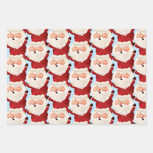 Marathon Santas Funny Active Sport Bold Kerstmis Inpakpapier Vel (Voorkant)