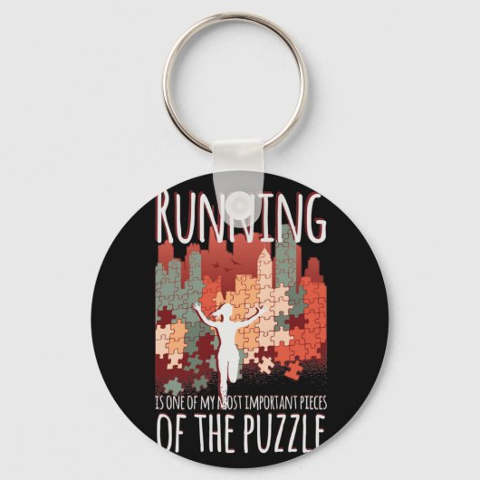Marathon, Trail running, piece of puzzel Sleutelhanger (Voorkant)