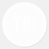 Marathon TRI Hardlopen Ronde Sticker (Voorkant)