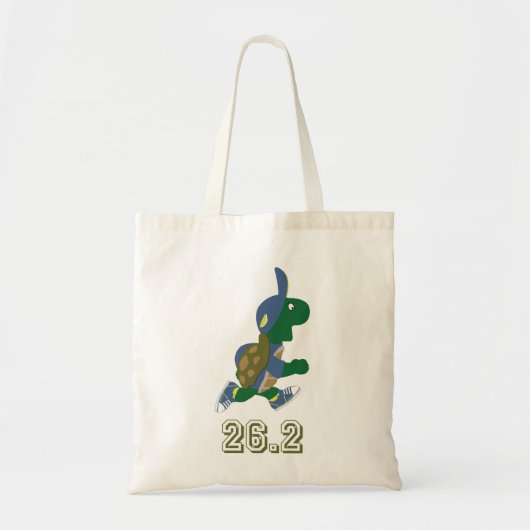 Marathon Turtle Runner in Blue Tote Bag (Voorkant)