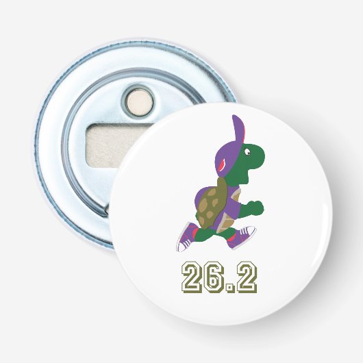Marathon Turtle Runner in Paars Button Flesopener (Voorkant)