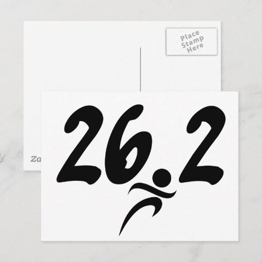 marathon van 26.2 briefkaart (Voorkant / Achterkant)