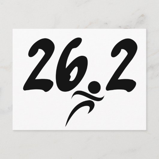 marathon van 26.2 briefkaart (Voorkant)
