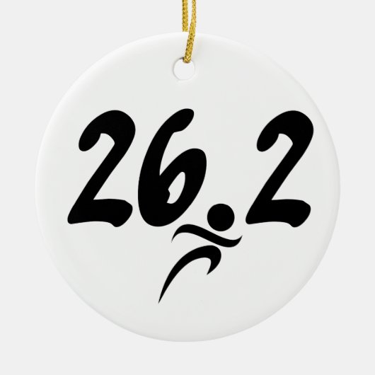 marathon van 26.2 keramisch ornament (Voorkant)