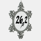 marathon van 26.2 tin sneeuwvlok ornament (Links)