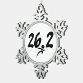 marathon van 26.2 tin sneeuwvlok ornament (Rechts)