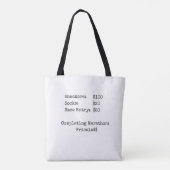 Marathon voltooien: Onbetaalbaar Tote Bag (Achterkant)