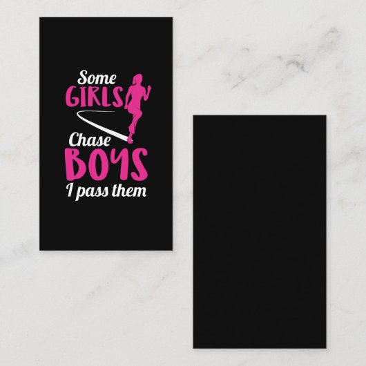 Marathon Woman Marathoner, die met mevrouw Runner Visitekaartje (Voorkant / Achterkant)