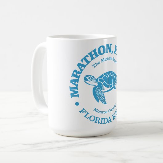 Marathon (zeeen schildpad) koffiemok (Voorkant links)