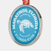 Marathon (zeeen schildpad) metalen ornament (Links)
