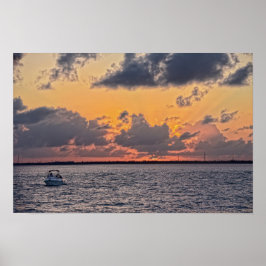 Marathon Zonsondergang in de Florida Keys Poster