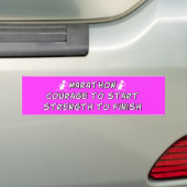 Marathonbumper sticker (Op auto)
