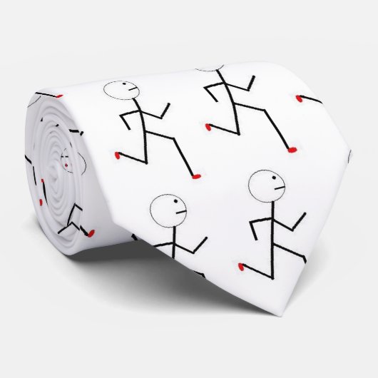 Marathondag op de Kantoor Stropdas (Opgerold)