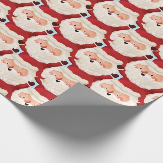 Marathoner Santa Funny Bold Sport Kerstfeest Cadeaupapier (Hoek)