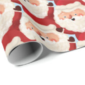 Marathoner Santa Funny Bold Sport Kerstfeest Cadeaupapier (Rol Hoek)