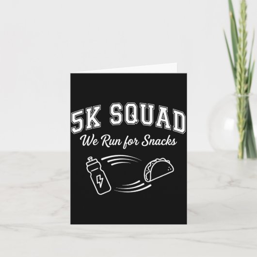 Marathonloop 5K race dag ie Squad grappige vriend Kaart (Voorkant)
