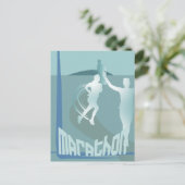 Marathonloop begroetingsaandenken briefkaart (Staand voorkant)