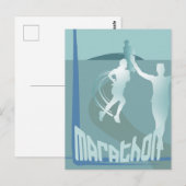 Marathonloop begroetingsaandenken briefkaart (Voorkant / Achterkant)